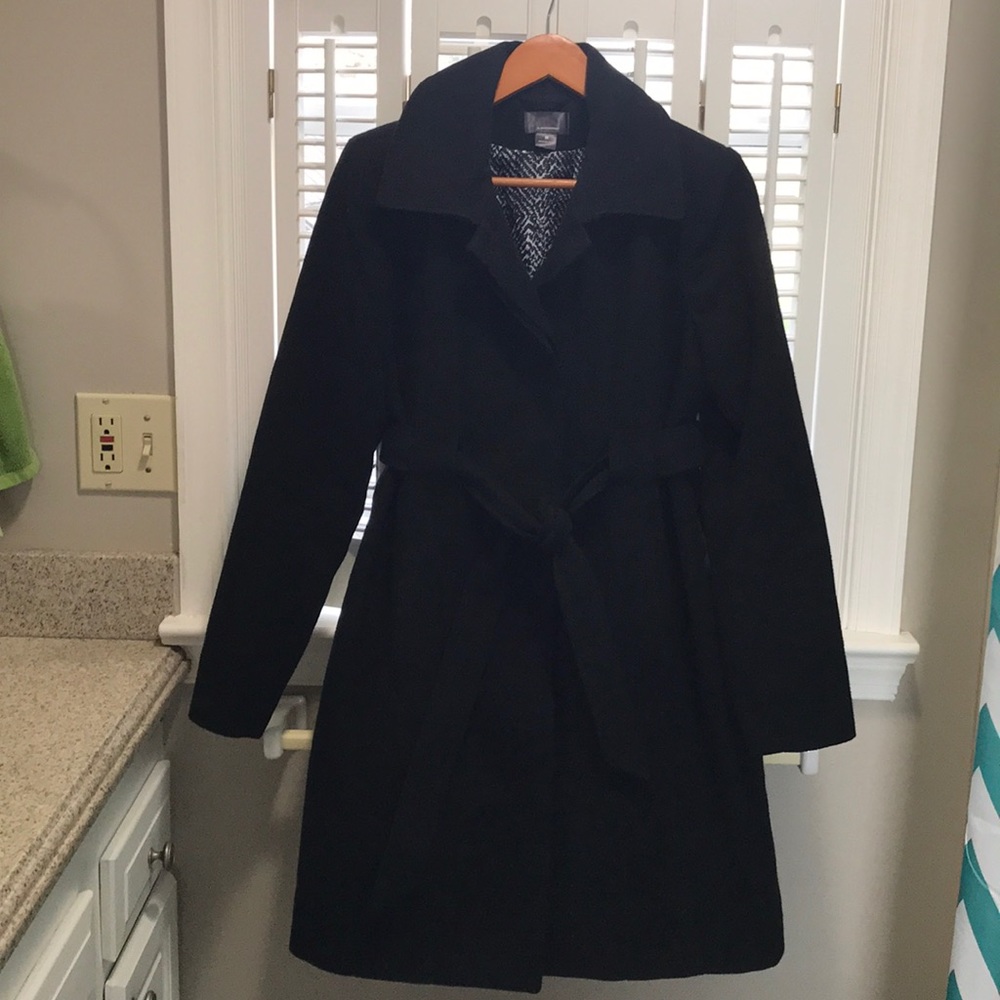 Motherhood Maternity Black Winter Peacoat M